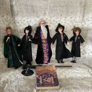 Mattel Harry Potter Character Doll Set with Black and Purple Robes